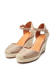 Moda In Pelle Willo Glitz Ombre Espadrille Wedges - Image 2 of 4