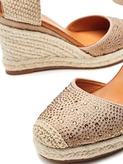 Moda In Pelle Willo Glitz Ombre Espadrille Wedges - Image 4 of 4
