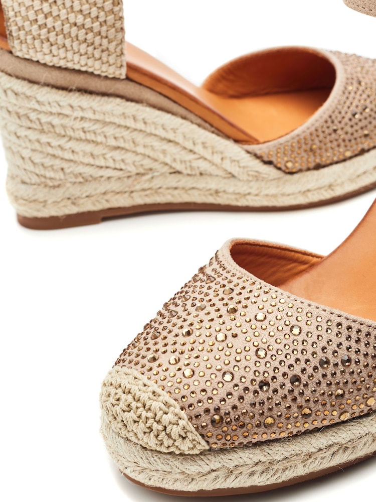 Moda In Pelle Willo Glitz Ombre Espadrille Wedges - Image 4 of 4