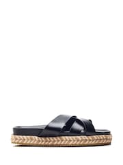 Moda In Pelle Moronie Cross-Over Woven Low Flatform Sandals - Image 1 of 4