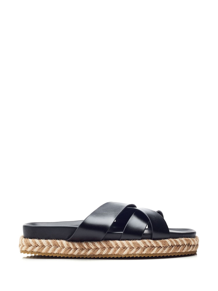 Moda In Pelle Moronie Cross-Over Woven Low Flatform Sandals - Image 1 of 4