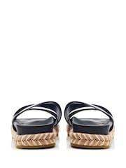 Moda In Pelle Moronie Cross-Over Woven Low Flatform Sandals - Image 3 of 4