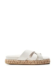Moda In Pelle Moronie Cross-Over Woven Low Flatform Sandals - Image 1 of 4