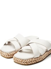 Moda In Pelle Moronie Cross-Over Woven Low Flatform Sandals - Image 2 of 4