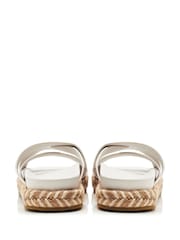 Moda In Pelle Moronie Cross-Over Woven Low Flatform Sandals - Image 3 of 4