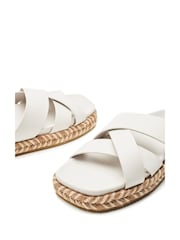 Moda In Pelle Moronie Cross-Over Woven Low Flatform Sandals - Image 4 of 4