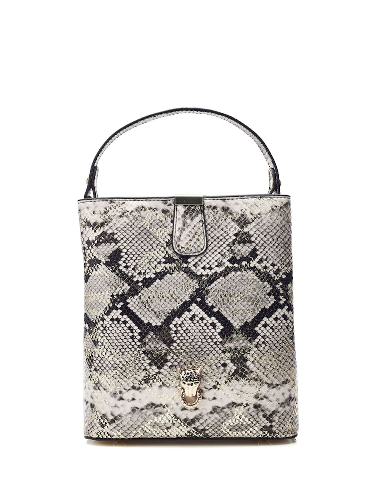 Animal - Bolso cubo de estilo cocodrilo pulido Adriana de Moda In Pelle - Imagen 1 de 4