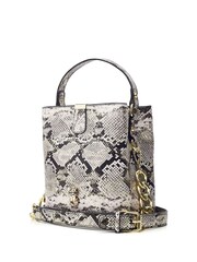 Animal - Bolso cubo de estilo cocodrilo pulido Adriana de Moda In Pelle - Imagen 2 de 4