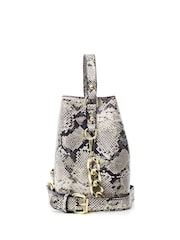 Animal - Bolso cubo de estilo cocodrilo pulido Adriana de Moda In Pelle - Imagen 3 de 4