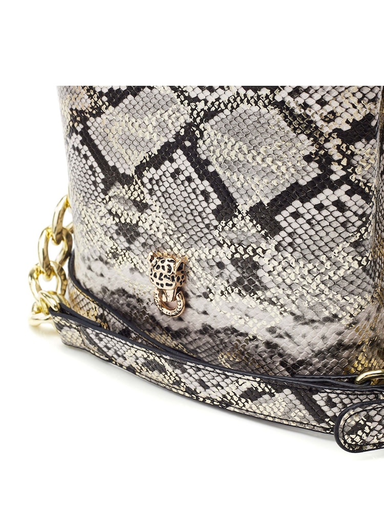 Animal - Bolso cubo de estilo cocodrilo pulido Adriana de Moda In Pelle - Imagen 4 de 4 Animal - Bolso cubo de estilo cocodrilo pulido Adriana de Moda In Pelle - Imagen 4 de 4