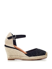Moda In Pelle Willo Glitz Ombre Espadrille Wedges - Image 1 of 4
