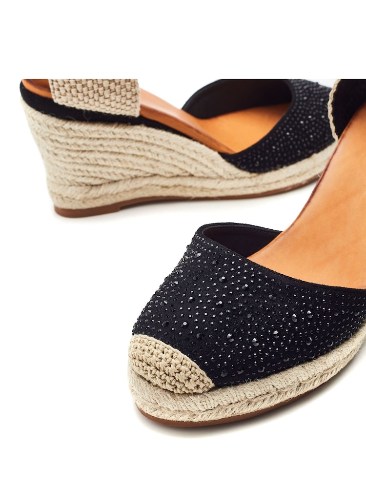 Moda In Pelle Willo Glitz Ombre Espadrille Wedges - Image 4 of 4