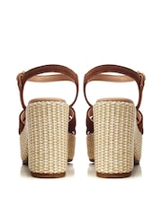 Moda In Pelle Luchiia Raffia Cross-Over Sandals - Image 3 of 4