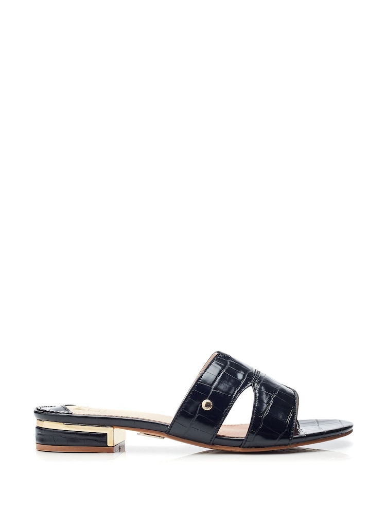 Черный - Moda In Pelle Murah M-Band Slider Sandals - Image 1 of 4