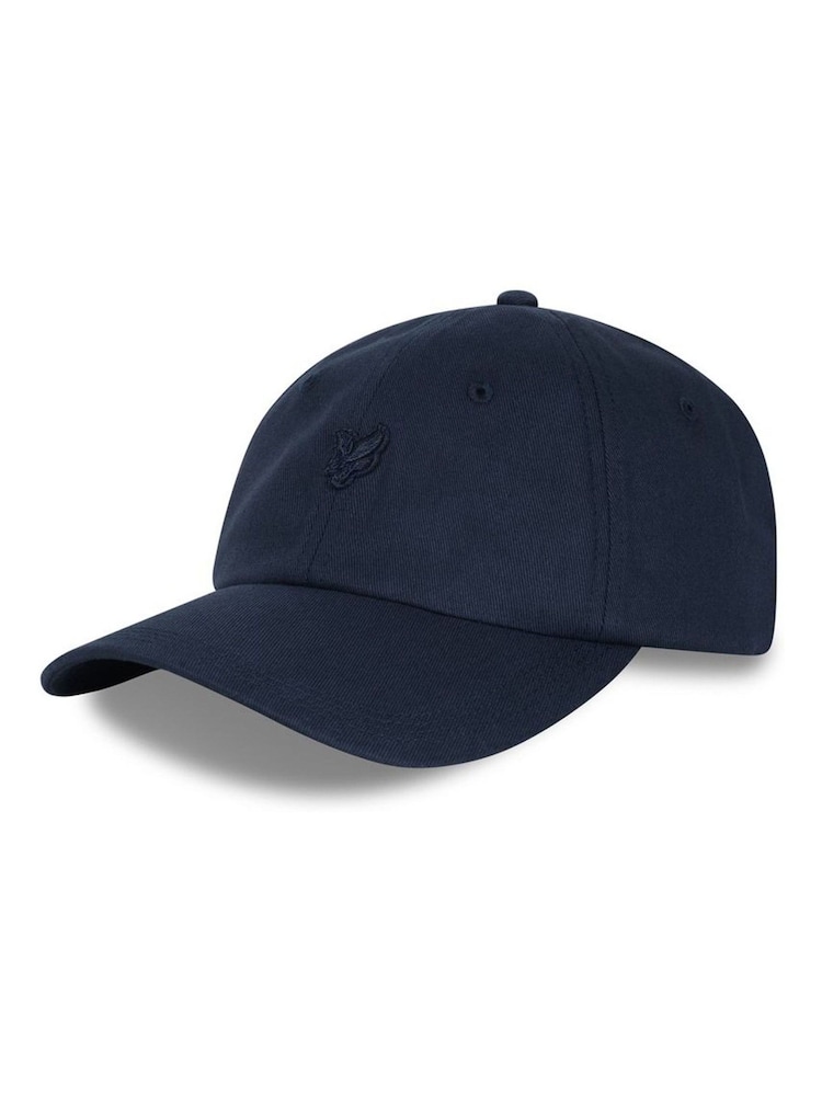 Blau - Lyle & Scott Tonal Eagle Baseball 100% Cotton Cap - Bild 1 von 1
