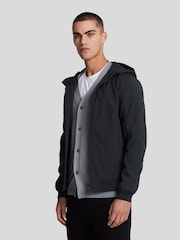 Lyle & Scott Black Tonal Fleece Back Softshell Jacket - Image 1 of 5