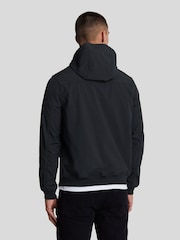 Lyle & Scott Black Tonal Fleece Back Softshell Jacket - Image 2 of 5