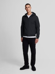 Lyle & Scott Black Tonal Fleece Back Softshell Jacket - Image 3 of 5