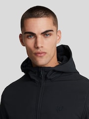 Lyle & Scott Black Tonal Fleece Back Softshell Jacket - Image 4 of 5