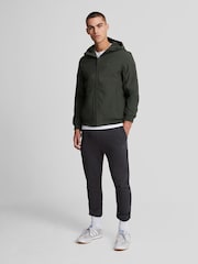 Lyle & Scott Grey Tonal Fleece Back Softshell Jacket - Image 3 of 5
