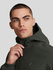 Lyle & Scott Grey Tonal Fleece Back Softshell Jacket - Image 4 of 5