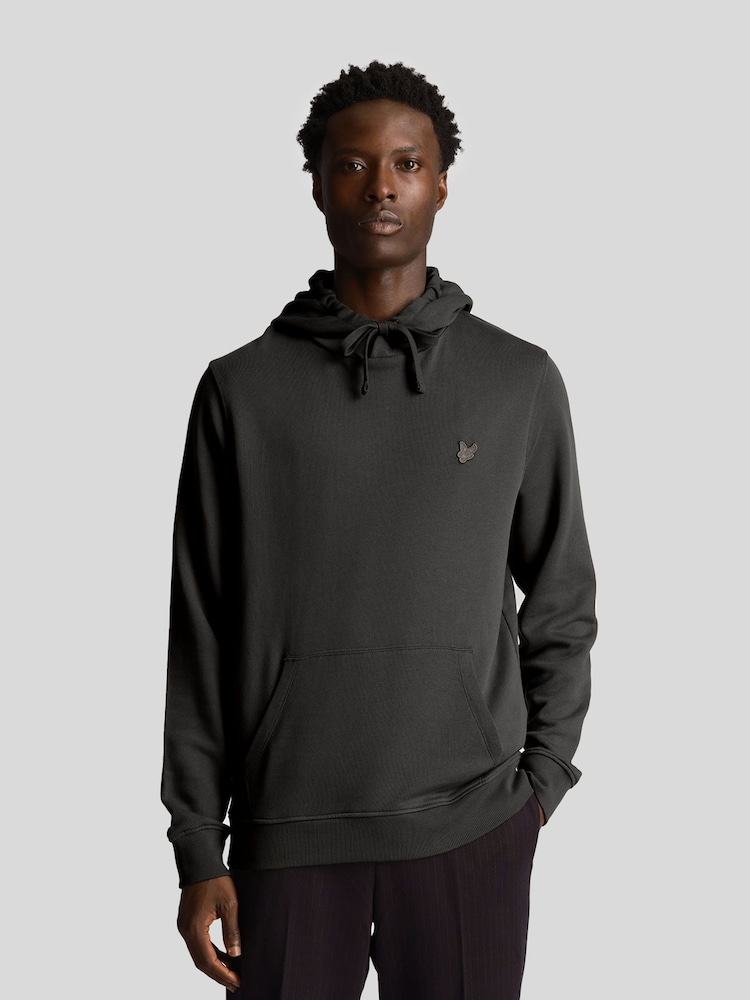 Lyle & Scott Grey Tonal Eagle Pullover 100% Cotton Hoodie - Image 1 of 5