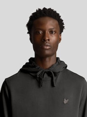 Lyle & Scott Grey Tonal Eagle Pullover 100% Cotton Hoodie - Image 4 of 5