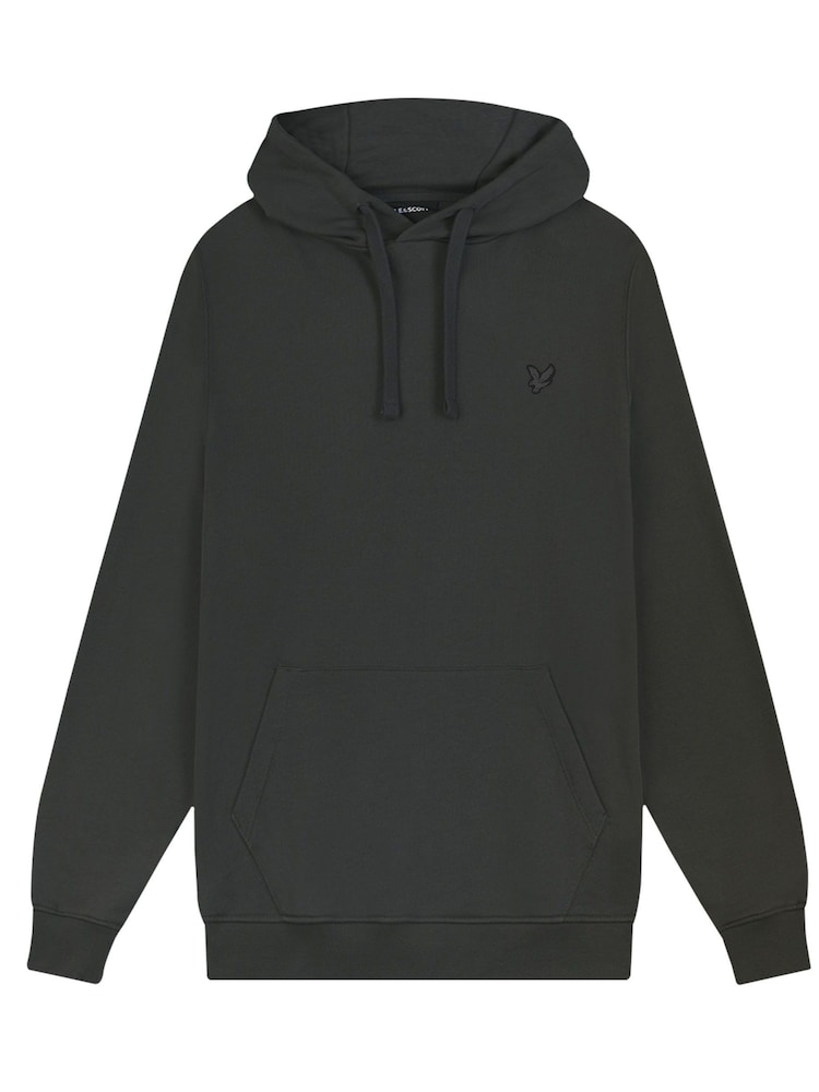 Lyle & Scott Grey Tonal Eagle Pullover 100% Cotton Hoodie - Image 5 of 5