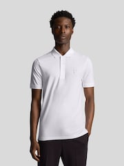 أبيض - Lyle & Scott Tonal Eagle Polo Shirt - صورة 1 من 5