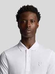أبيض - Lyle & Scott Tonal Eagle Polo Shirt - صورة 4 من 5