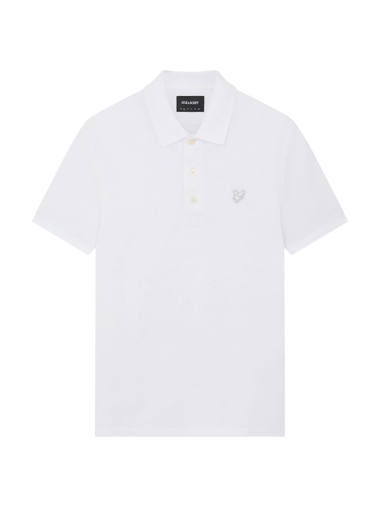 أبيض - Lyle & Scott Tonal Eagle Polo Shirt - صورة 5 من 5