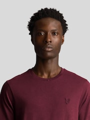 Lyle & Scott Red Tonal Eagle 100% Cotton T-Shirt - Image 4 of 5