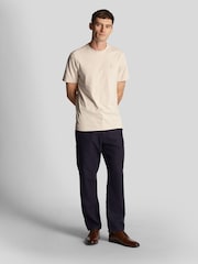 Lyle & Scott Cream Tonal Eagle 100% Cotton T-Shirt - Image 2 of 5