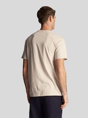 Lyle & Scott Cream Tonal Eagle 100% Cotton T-Shirt - Image 3 of 5
