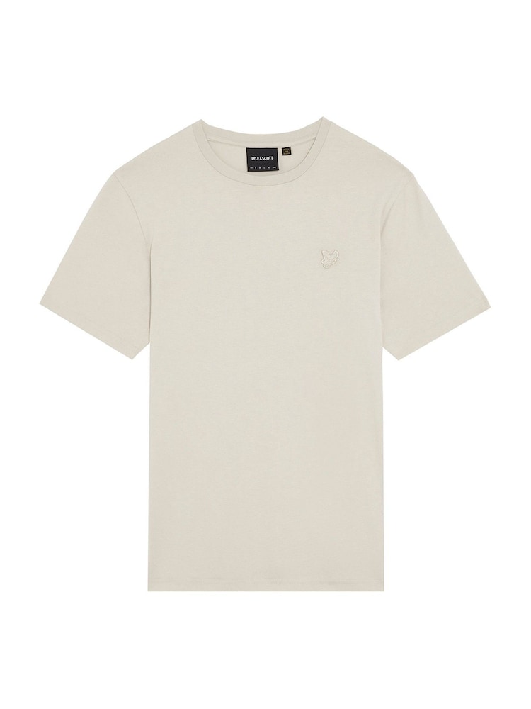 Lyle & Scott Cream Tonal Eagle 100% Cotton T-Shirt - Image 5 of 5