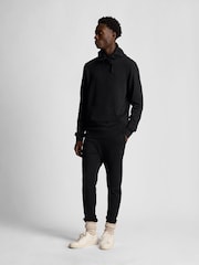 Lyle & Scott Black Tonal Eagle Pullover 100% Cotton Hoodie - Image 2 of 5