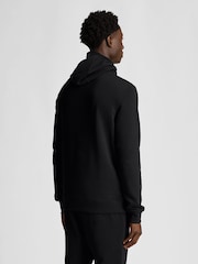 Lyle & Scott Black Tonal Eagle Pullover 100% Cotton Hoodie - Image 3 of 5