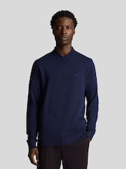 Lyle & Scott Blue Tonal Eagle Crew Neck 100% Cotton Sweatshirt - Image 1 of 5