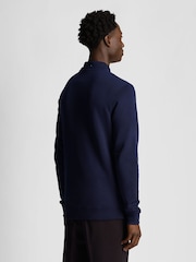 Lyle & Scott Blue Tonal Eagle Crew Neck 100% Cotton Sweatshirt - Image 2 of 5