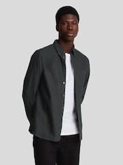Lyle & Scott Black Tonal Eagle Plain Oxford 100% Cotton Shirt - Image 1 of 5