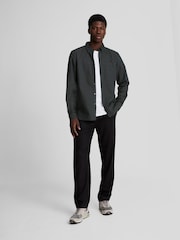 Lyle & Scott Black Tonal Eagle Plain Oxford 100% Cotton Shirt - Image 2 of 5