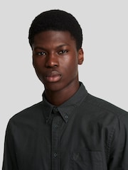 Lyle & Scott Black Tonal Eagle Plain Oxford 100% Cotton Shirt - Image 4 of 5