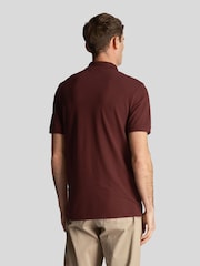 أحمر - Lyle & Scott Tonal Eagle Polo Shirt - صورة 3 من 5