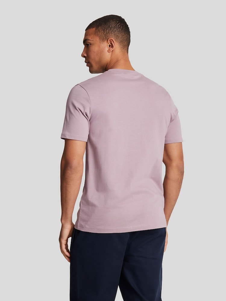 Lyle & Scott Purple Tonal Eagle 100% Cotton T-Shirt - Image 2 of 5