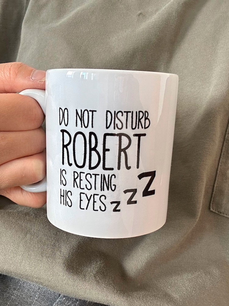 Personalised Resting Eyes Mug by Solesmith - Image 1 of 7 Personalised Resting Eyes Mug by Solesmith - Image 1 of 7