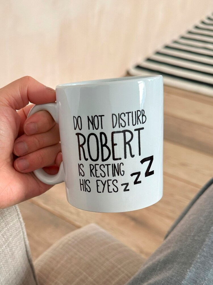 Personalised Resting Eyes Mug by Solesmith - Image 2 of 7 Personalised Resting Eyes Mug by Solesmith - Image 2 of 7