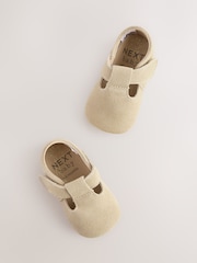 Stone Suede Baby Leather T-Bar Shoes (0-24mths) - Image 2 of 6