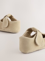 Stone Suede Baby Leather T-Bar Shoes (0-24mths) - Image 6 of 6