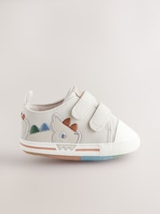 Grey Dino Baby Two Strap Trainers (0-24mths) - Image 1 of 5