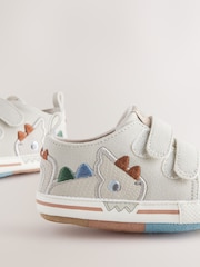 Grey Dino Baby Two Strap Trainers (0-24mths) - Image 3 of 5